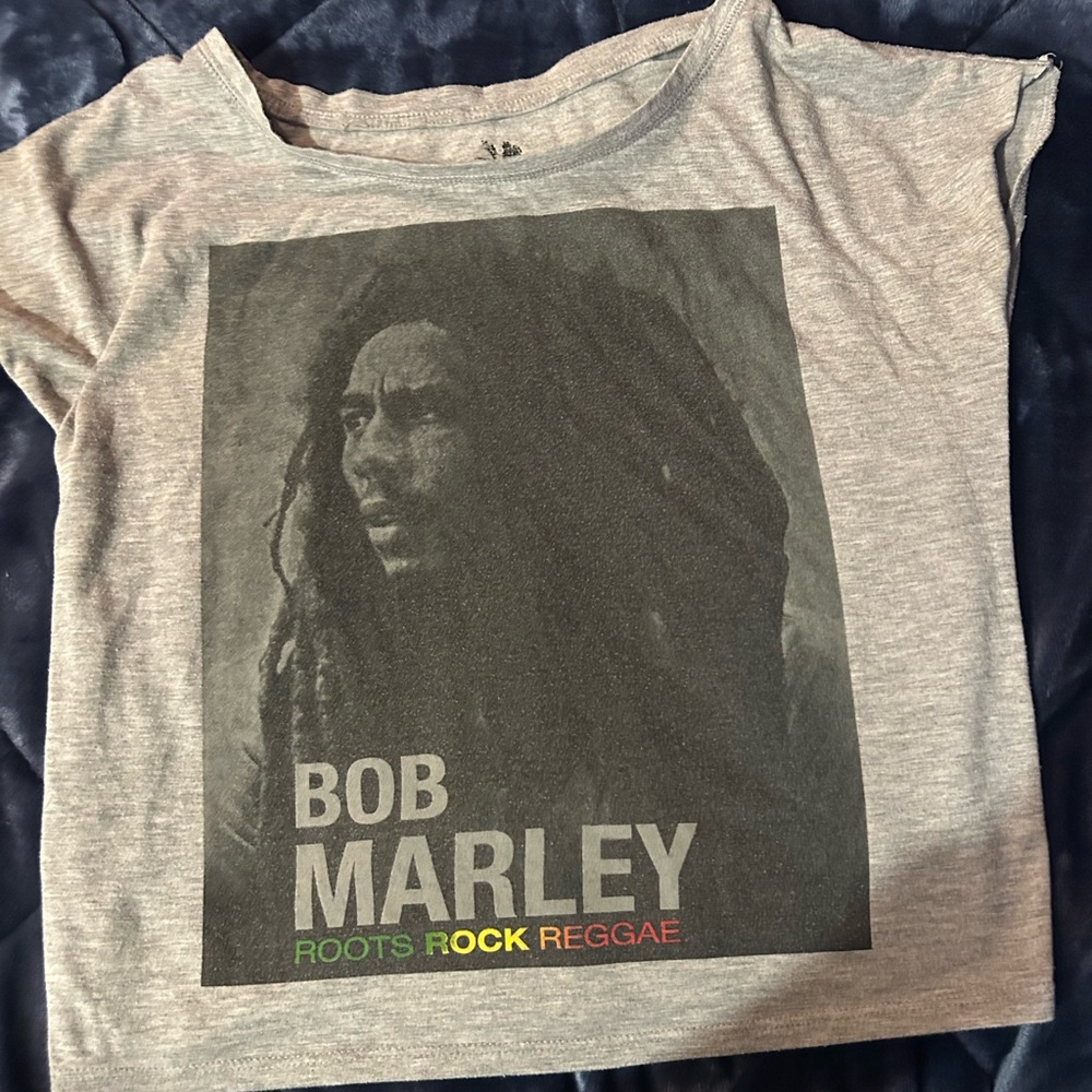 Bob Marley semi cropped tee shirt